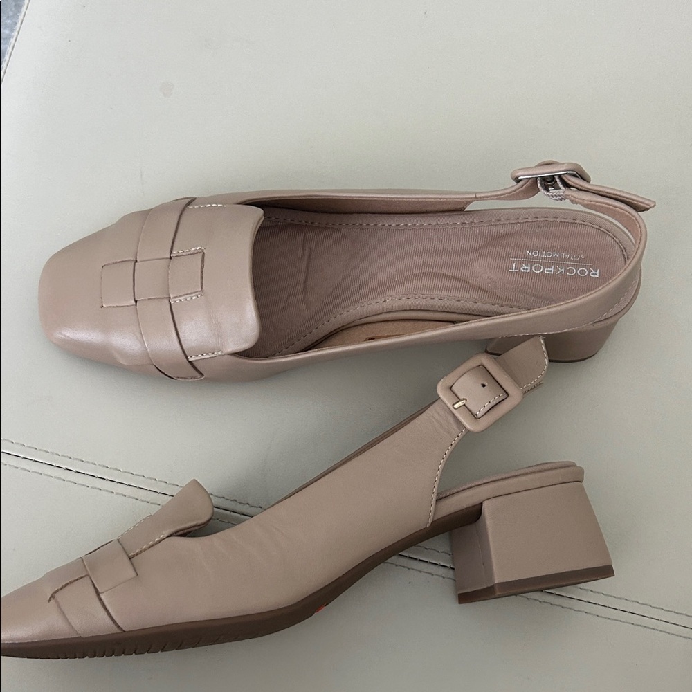 Rockport Esma Women's Beige Slingback Loafers 9.5 - Picture 3 of 9